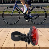 Seismic Resistance Bike Bicycle Cycling 5 LED Night Safety Flashing Rear Tail Light Lamp Easy to Install and Remove