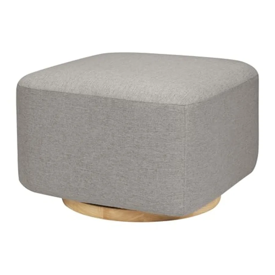 

Kiwi Gliding Ottoman in Eco-Weave with Light Wood Base, Water Repellent and Stain Resistant, Greenguard Gold and CertiPUR-US Ce