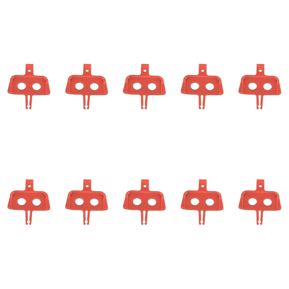 Bicycle Hydraulic Disc Brake Pad Protectors 10pcs Red Plastic Safeguard for Brake Pistons During Transport or Repair