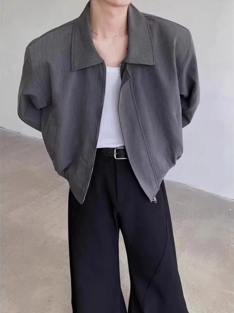 

Мужская демисезонная куртка-бомбер с подкладкой, застежкой-молнией, в стиле Cleanfit, из полиэстера, для бейсбола