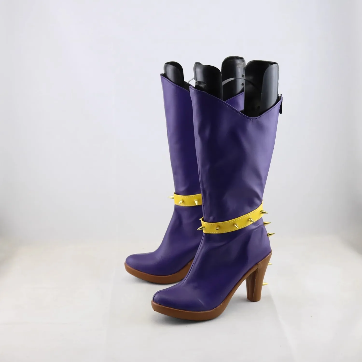 Anime Equestria Girls Adagio Dazzle Cosplay Costume Shoes Handmade Purple Faux Leather Boots