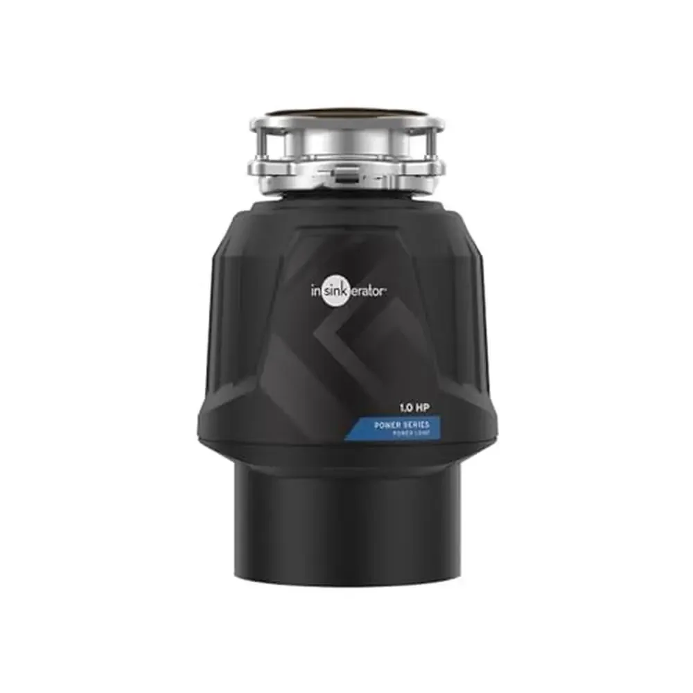 1HP Garbage Disposal Power Series with EZ Connect Continuous Feed Food Waste Disposer Black & STC-MTBLK Push SinkTop Switch