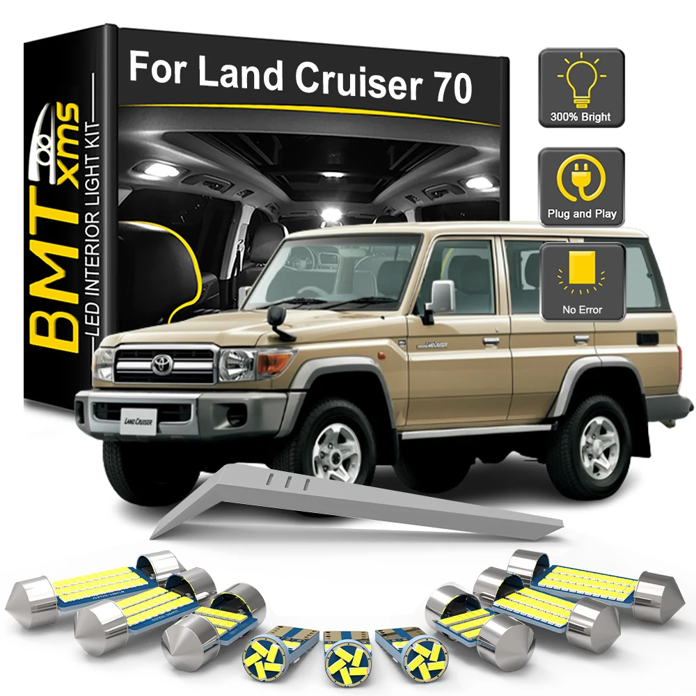 

BMTxms 7 шт. для Toyota Land Cruiser 70 серии LC70 LC71 LC76 LC78 LC79 1990-2017 2018 2019 2020 комплект внутреннего освещения Canbus LED