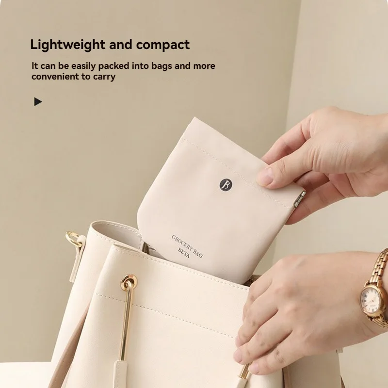 2-Tone Simple Letter Print Spring Storage Pouch, Portable Multi-use Bag for Cables Cosmetics Cards Skincare, Travel Organizer