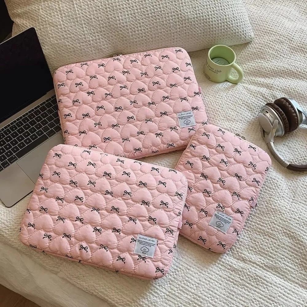 1 предмет, новая сумка для ноутбука с бантом, 11/14/15 дюймов, сумка для компьютера с вышивкой «Любовь», большая вместимость, противоударный чехол для ноутбука