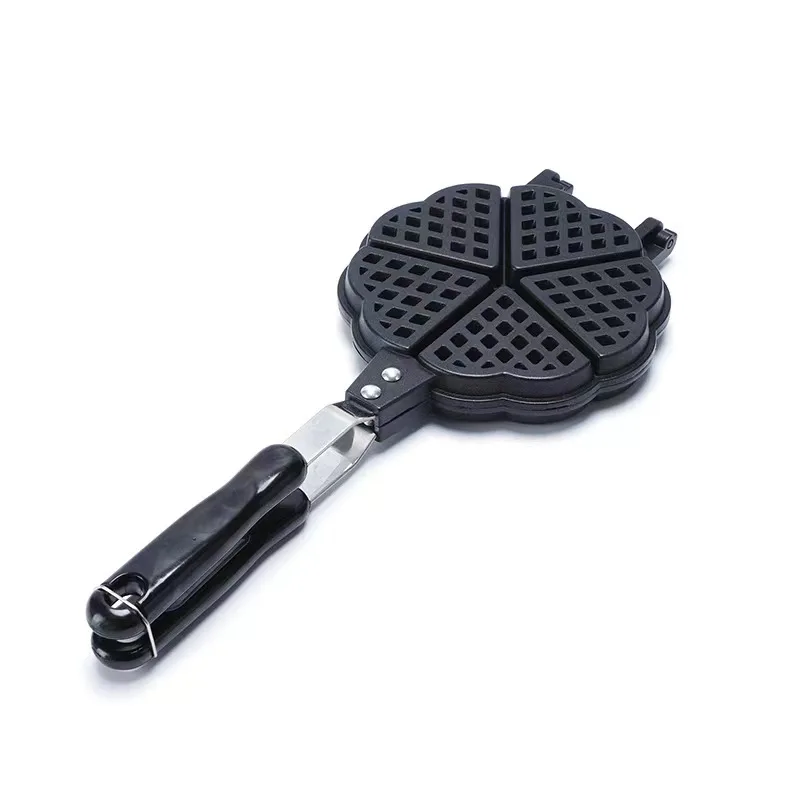 

Non-stick household outdoor camping plus love waffle baking pan double-sided plaid cake mold cake baking mold