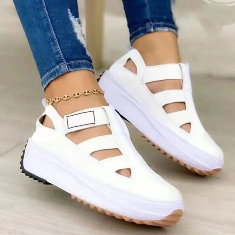 Letnie damskie sandały sportowe Rome Shoes 2024 Autumn New Flats Platform Causal Shoes Beach Running Women Shoes Canvas Mujer Zapatos