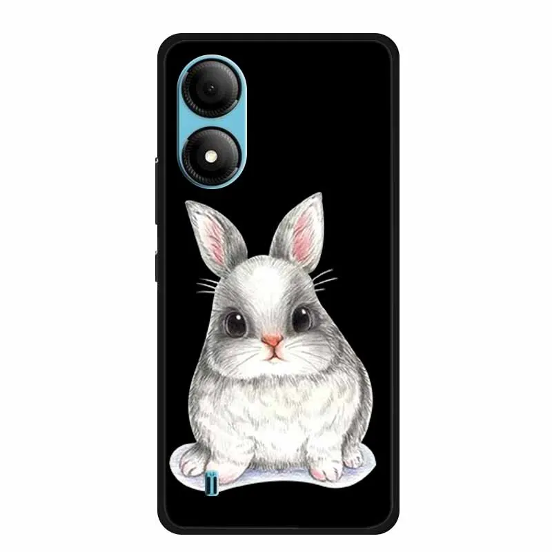 Funda For ZTE Blade A33S Case Cute Cartoon Cat Black Silicone Soft Phone Case For ZTE A33S Back Cover Case A 33 s 33s Coque Capa