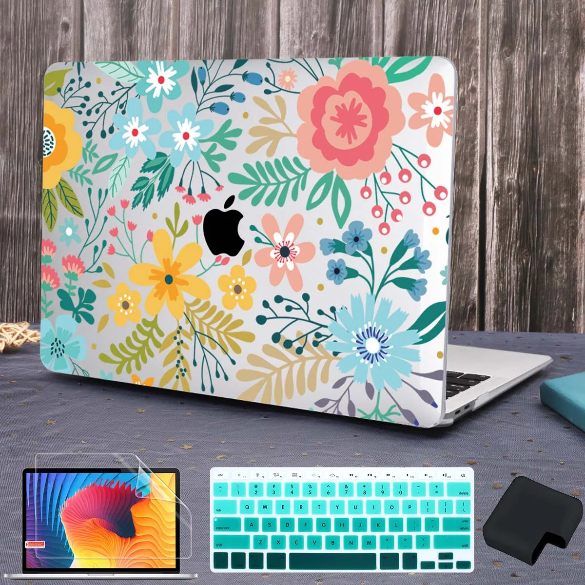 Пластиковый твердый чехол с цветочным принтом для MacBook 2023 Air 13 Pro 14 13 15 16 дюймов A2779 2780 A2338 A2289 A2179 A2337, чехол для клавиатуры