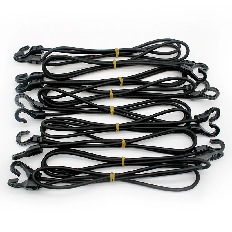 0.4m/1m/1.5m/2m Heavy Duty Elastic Bungee Shock Cord Strap Stretch Plastic Hook Car Luggage Tent Kayak Boat Canoe Bikes Rope Tie