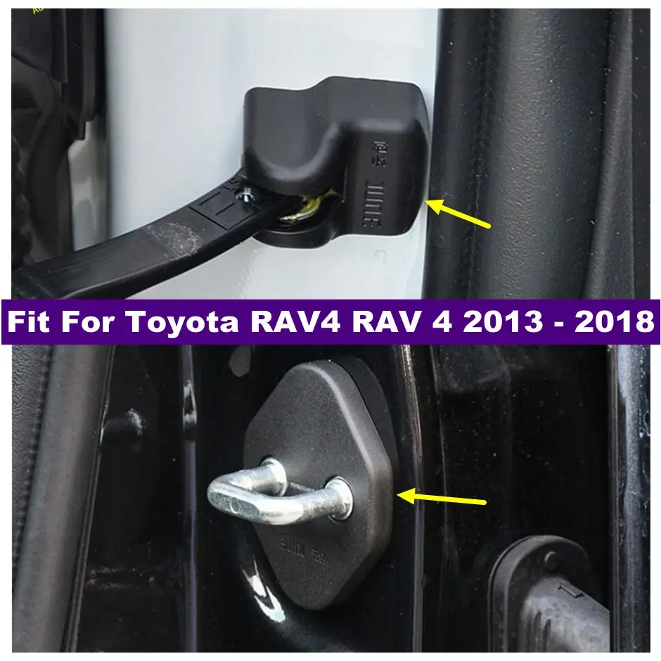 

Accessories Inner Door Lock + Door Check Arm Stop Rust Waterproof Protection Molding Cover Fit For Toyota RAV4 RAV 4 2013 - 2024