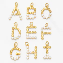 OCESRIO Fashion A to Z Letter pendant for Necklace Copper Gold Plated Handmade Name Alphabet Jewellery Making Supplies pdta772