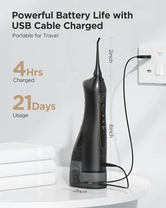 요정 대수 치열 용 해초 치아 휴대용 무선 USB 구강 내 관개 세정제 IPX7 방수 전기 칫솔 세트 집 10 최고의 판매수 픽 치아 클리너 -19