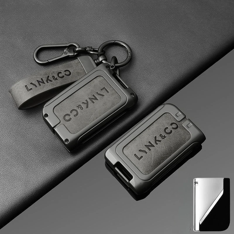 

Car Key Case Cover for Lynk&Co 01 03 05 Leather Key Cover Protection Shell Holder Fob Keychain Accessoriess
