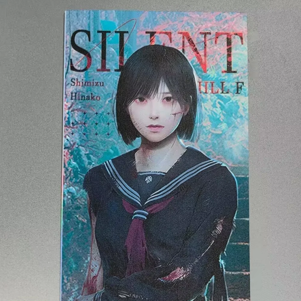 Game SILENT HILL f Shimizu Hinako Cosplay Laser Ticket Badge Metal Brooch Collectible Pins Halloween Party Art Paper Props