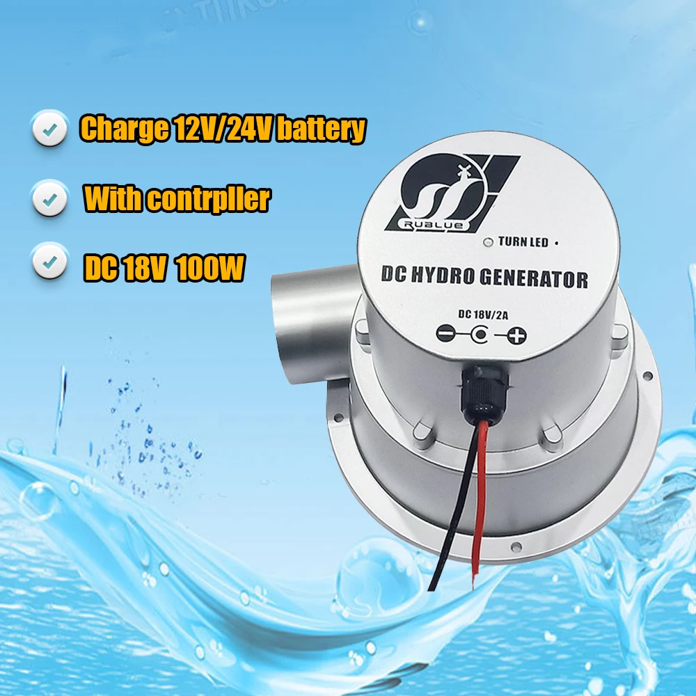 Hydraulic Generator 500W 1000W 18V Water Turbine Outdoor Household Small Hydroelectric Generator DC Permanent Magnet Brushless