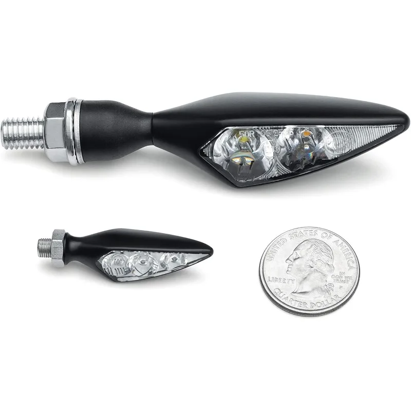 

Kuryakyn 2850 Motorcycle Lighting Accessory: Kellermann Rhombus S Extreme, LED Turn Signal/Blinker Light, Amber, Front Left/Rear