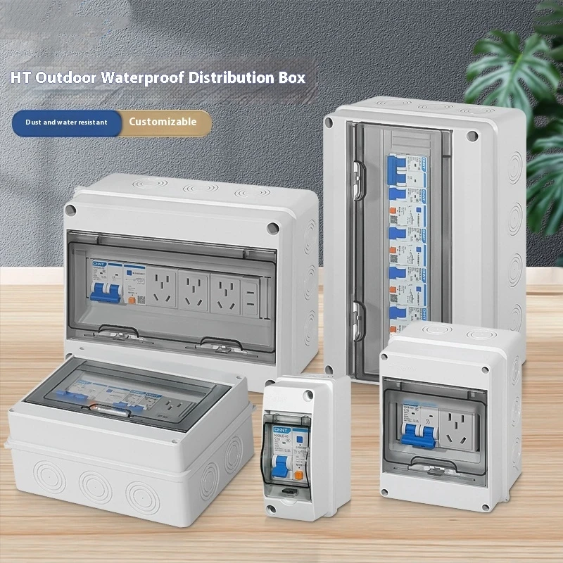 Distribution Box Air Switch Box Rainproof Plastic Air Switch Box Outdoor Surface-mounted Household Strong Current Switch Box