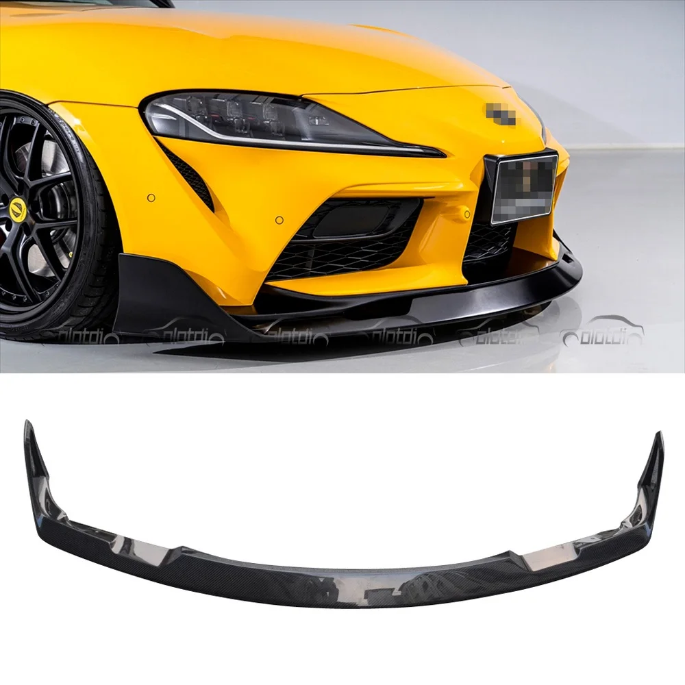 Car Accessories Chin Spoiler Carbon Front Bumper Lip For Toyota Supra GR A90 A91 MK5   2019+