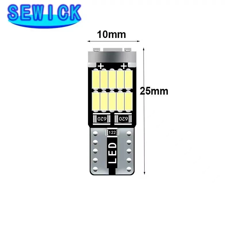 100 pz T10 W5W 194 501 Led Canbus nessun errore luce interna auto T10 26SMD 4014 Chip bianco strumento luci lampadina lampada