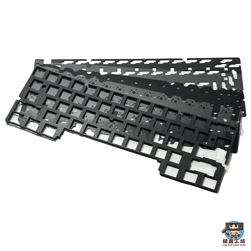 LH60 Keyboard Sound Package Custom PORON Sandwich Cotton IXPE PC POM Positioning Plate for Mechanical Keyboard Accessories Gifts