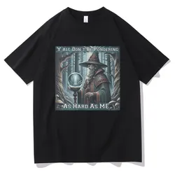 Funny Wizard Meme T-shirt Men Women Casual High Quality Soft Cotton T Shirts Unsiex Fashion Crewneck Tshirt Male Oversized Tees