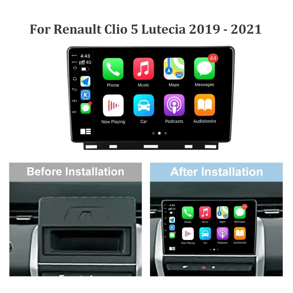 For Renault Clio 5 Lutecia 2019 - 2021 Android13 Car Stereo Unit Multimedia Radio Video Player GPS Wireless Carplay Android Auto