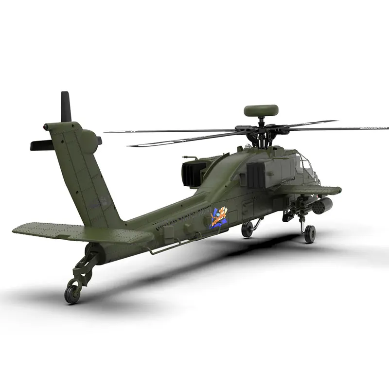 F11 1/32 AH-64D RC Hélicoptère 2.4G 6 Canaux Moteur Brushless 3D Stunt Télécommande Simulation Avion Modèle Jouet