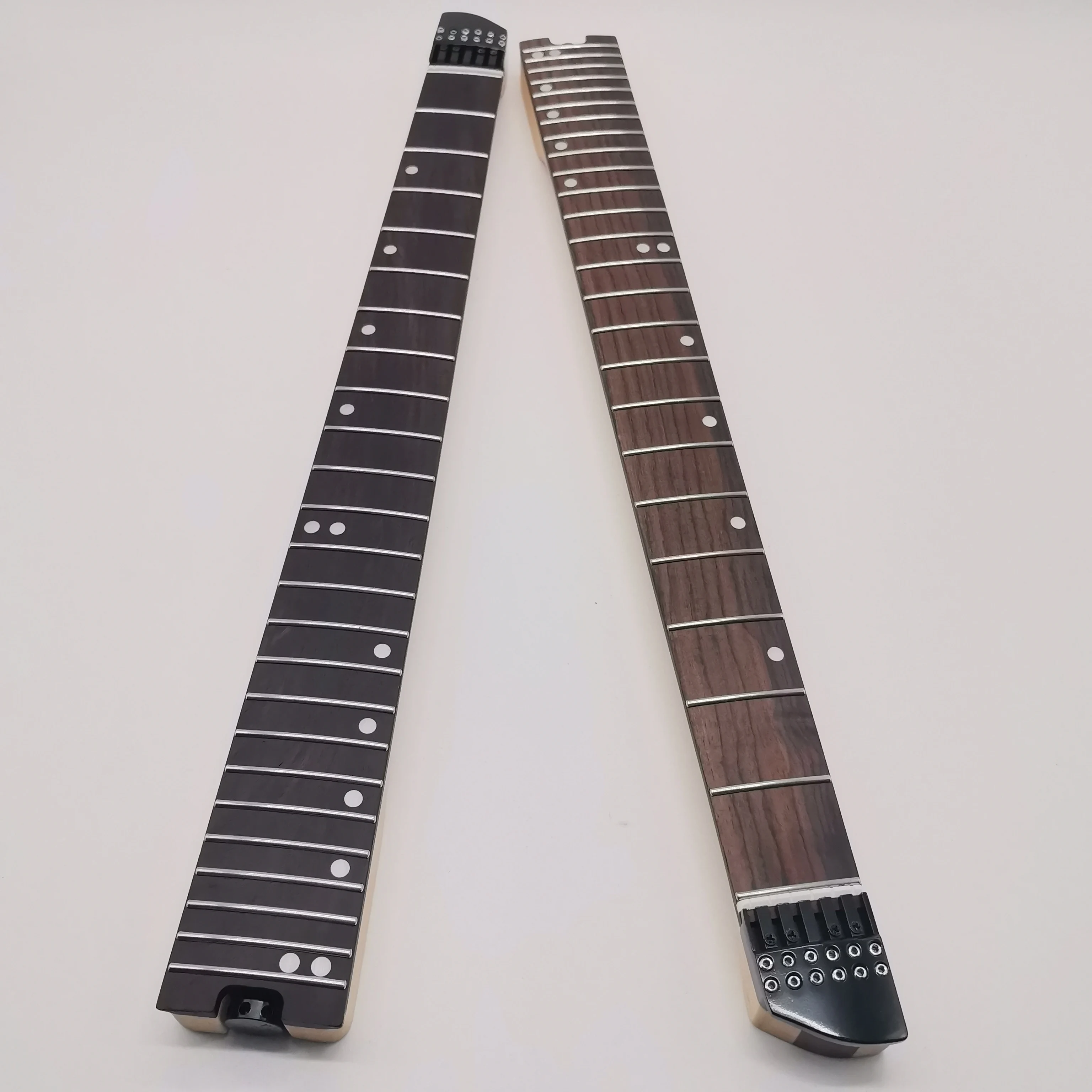 Headless Electric Guitar Neck, 3‑Piece Roasted Maple Neck, Rosewood Fretboard, 24 Frets