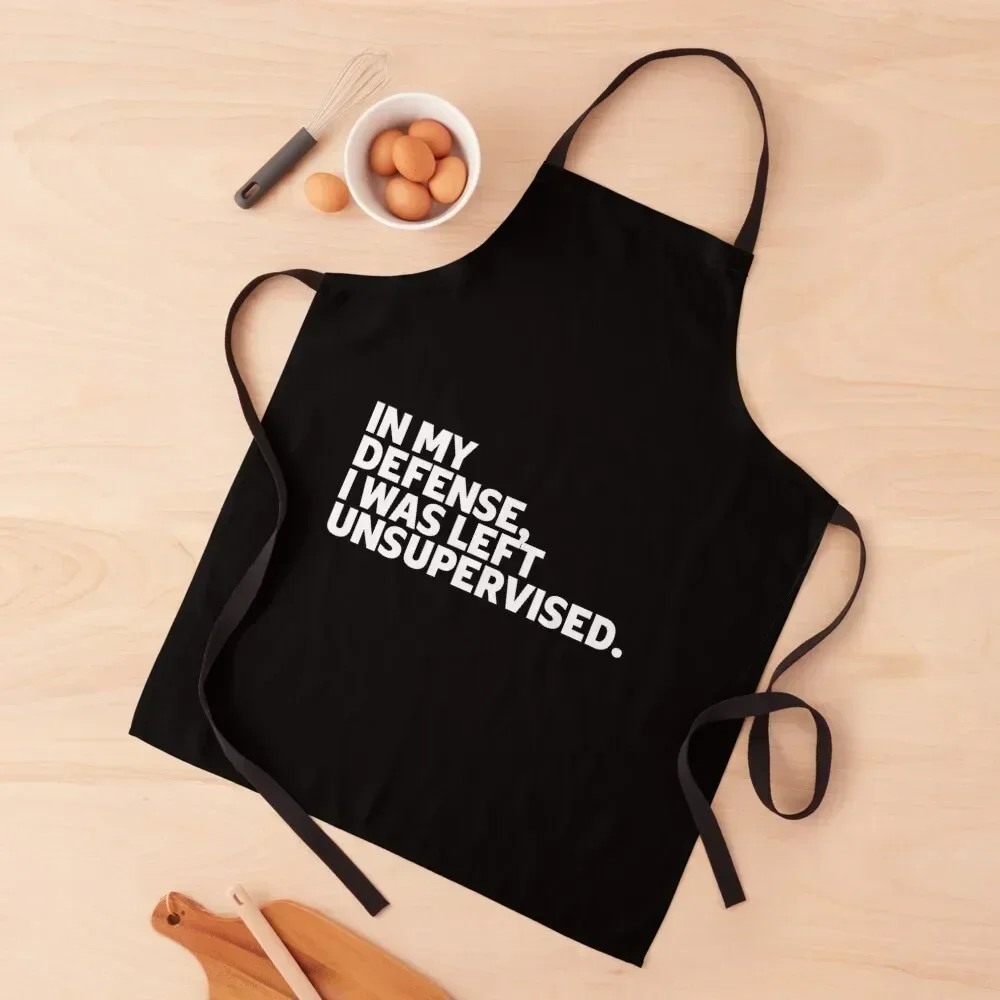 In my defense, I was left unsupervised. Apron Hairdresser men's barbecue with pockets cookings for women Apron