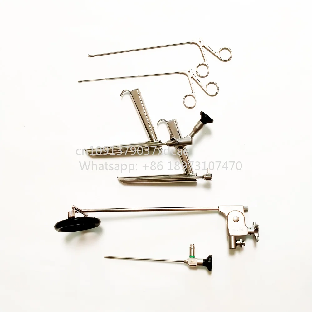 2026 New Rigid Endoscope/ENT Surgical Endoscopy Self-retaining Laryngoscope Set