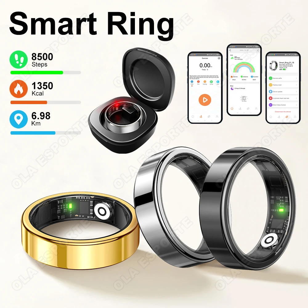 

Low Power Consumption Smart Ring Health And Sleep Monitoring Calorie Tracking Multi-Function Fitness Rings Multiple Sports Modes