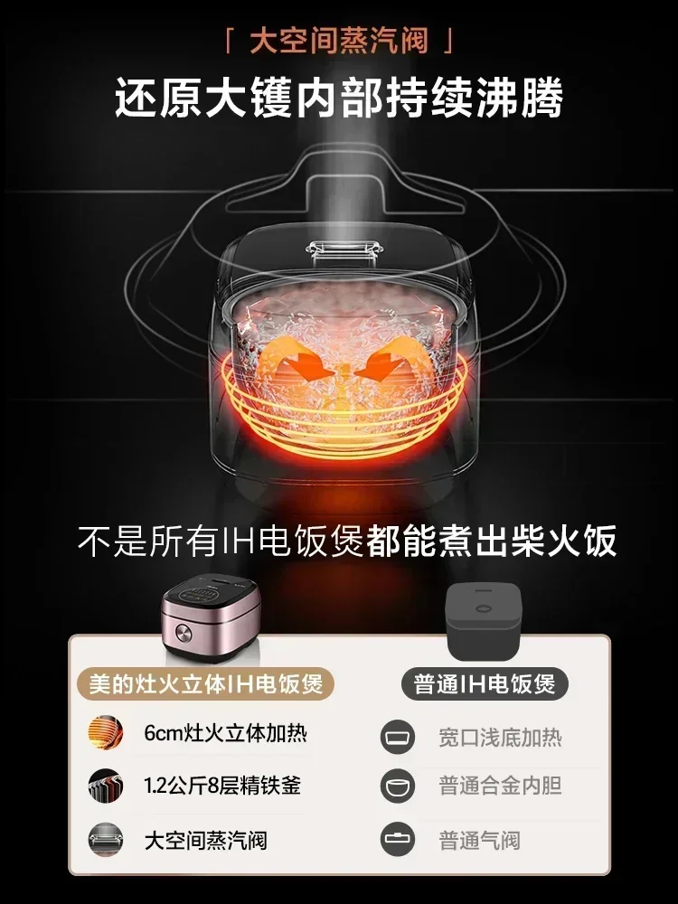 220V IH Rice Cooker Multifunctional Smart Rice Cooker 4L Household 2-3-5 People Large Capacity Fast Cooking  Electric Cooker AF