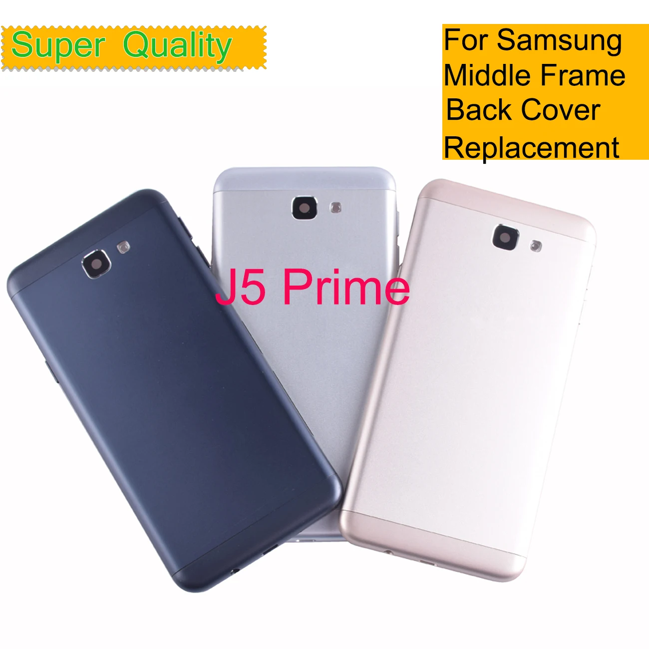 10Pcs/Lot For Samsung Galaxy J5 Prime ON5 2016 G570 G570K Housing Battery Cover Back Cover Real Case Door Chassis Shell