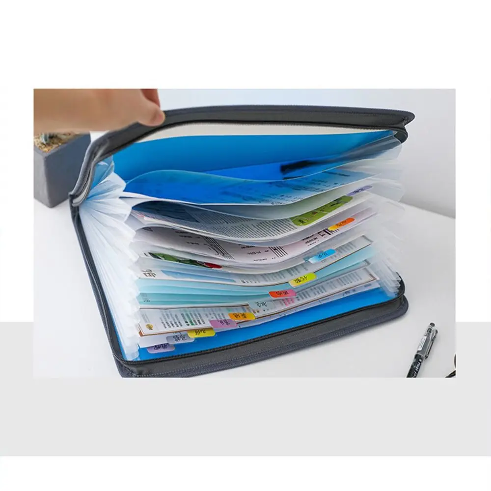 Portable School Paper Folder Briefcases Business A4 File Folder Bag Document Organiser Expanding Wallet Document Organ Bag
