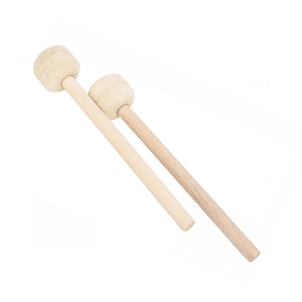 

2 pcs Felt-head Drumsticks Durable Wooden Handle Soft Mellow Sound Bass Drumsticks Percussion Instruments Practice Adult