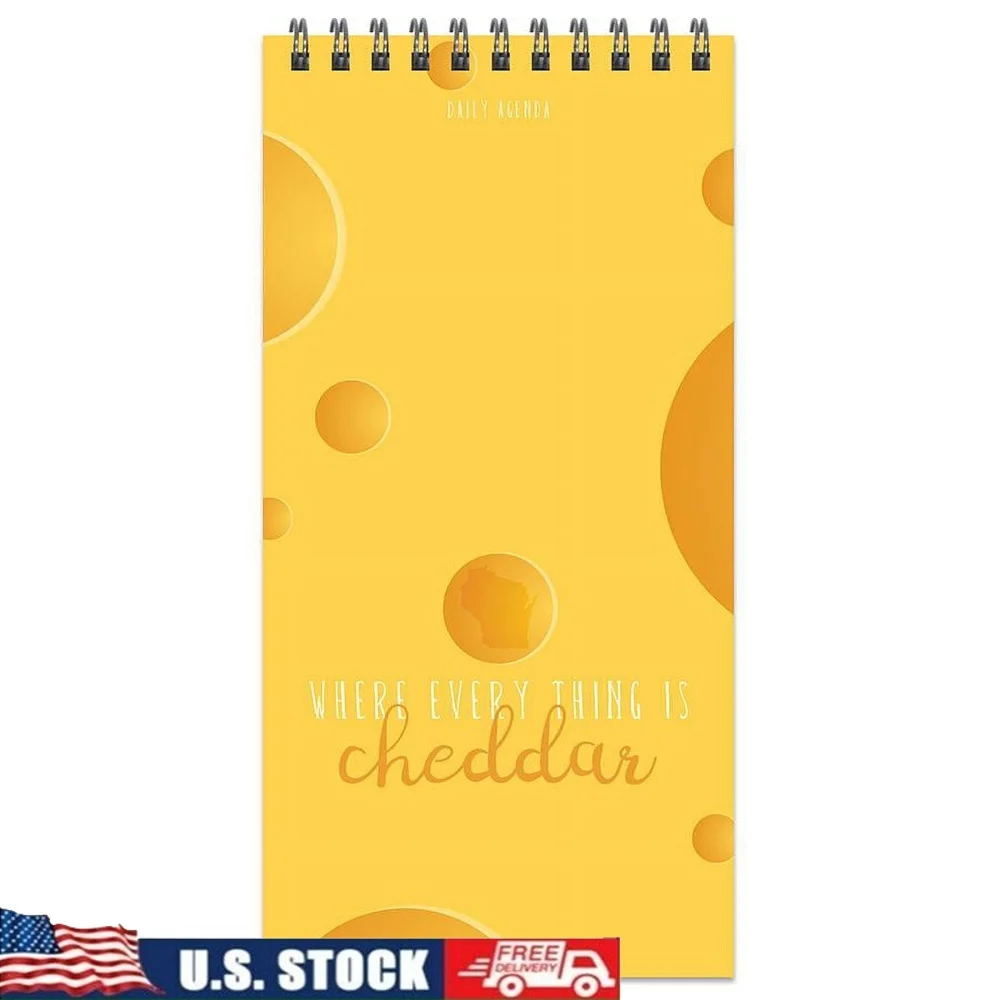 Agenda a data aperta 130 fogli Rilegatura a filo Organizzatore giornaliero Promemoria pomeridiano mattutino Copertine durevoli Fascia elastica 4x8,5