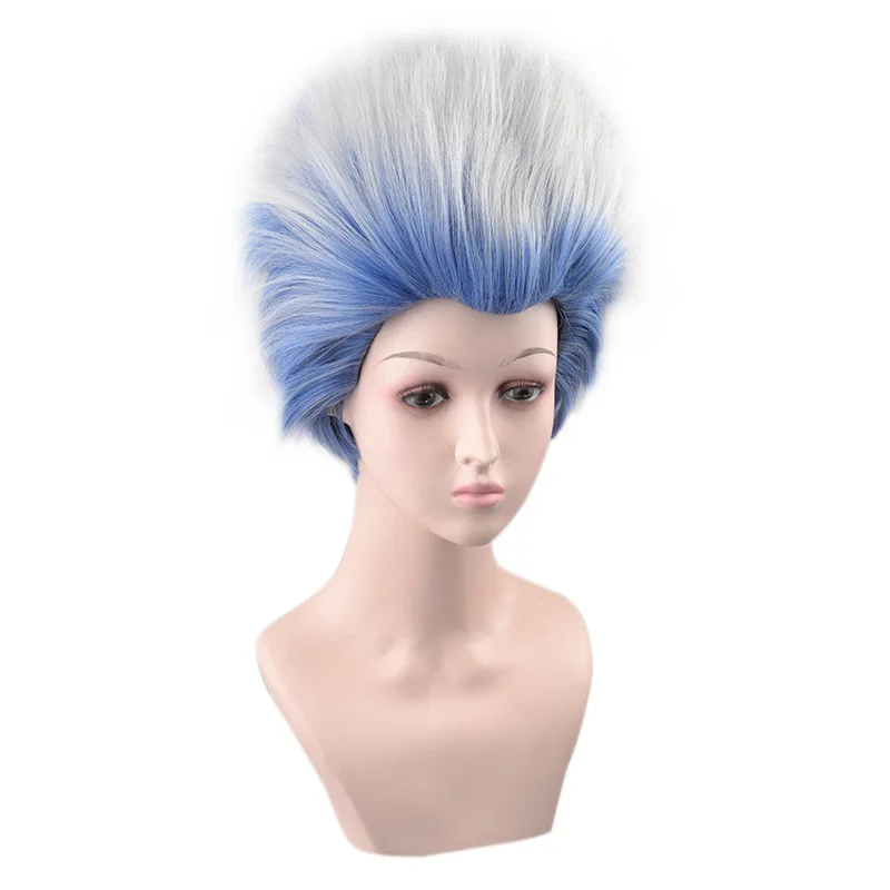 Hades Wig For Men In Movie "Descendants 3" - Gemstone Blue Wig