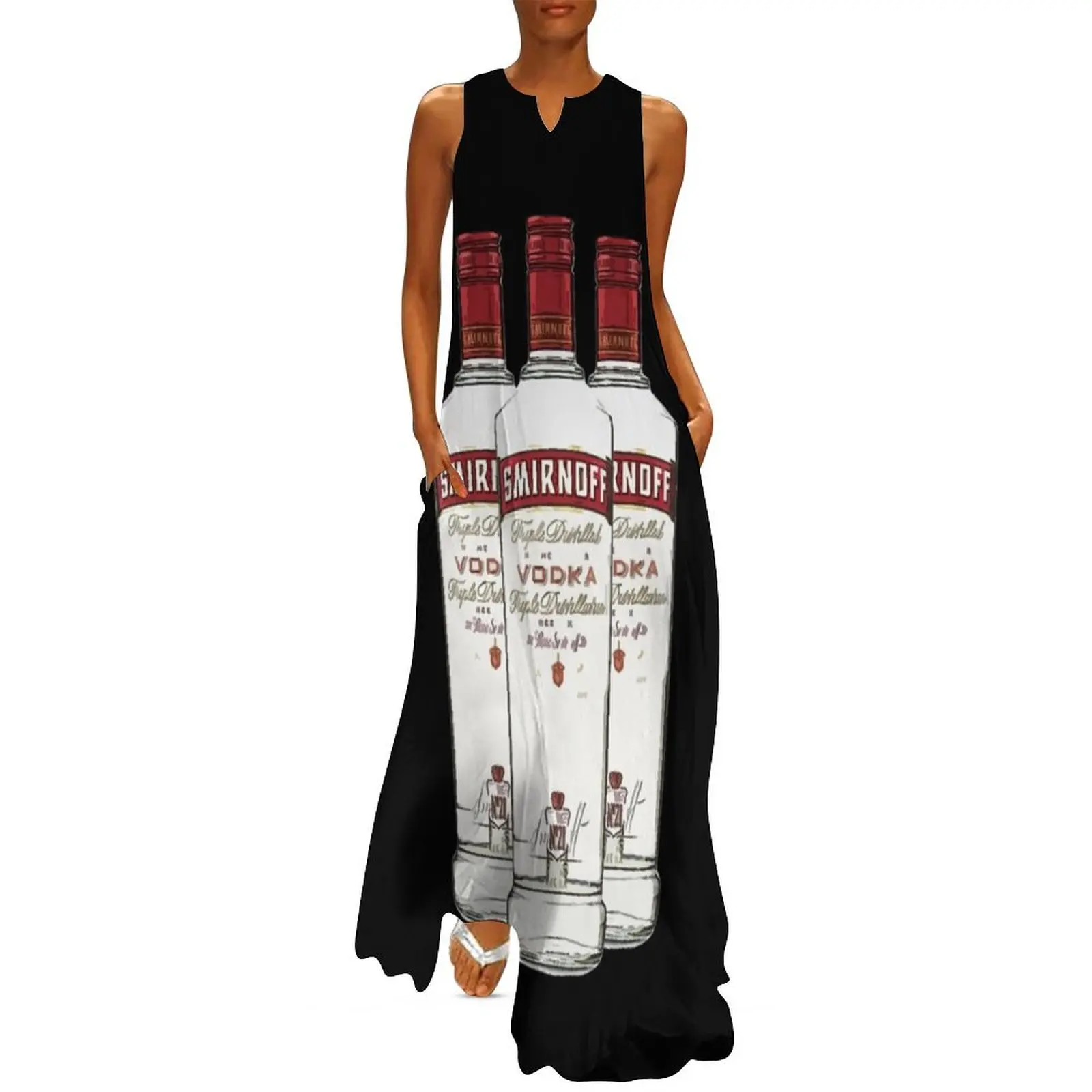 Smirnoff Vodka Alcohol Glass Bottle | Gift Long Dress Dresses gala summer dress woman 2025 trendy Female dress