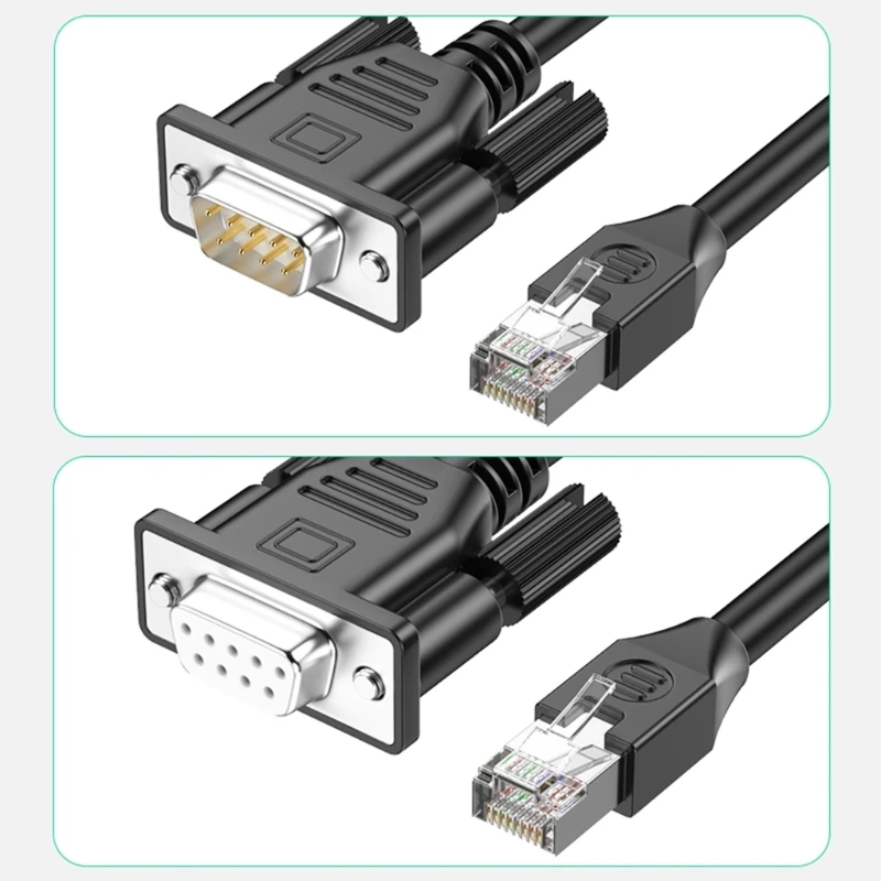 090F RJ45 до DB9 RS232 Отладка кабеля мужского пола и мужского удлинительного шнура для переключателей маршрутизаторов портами