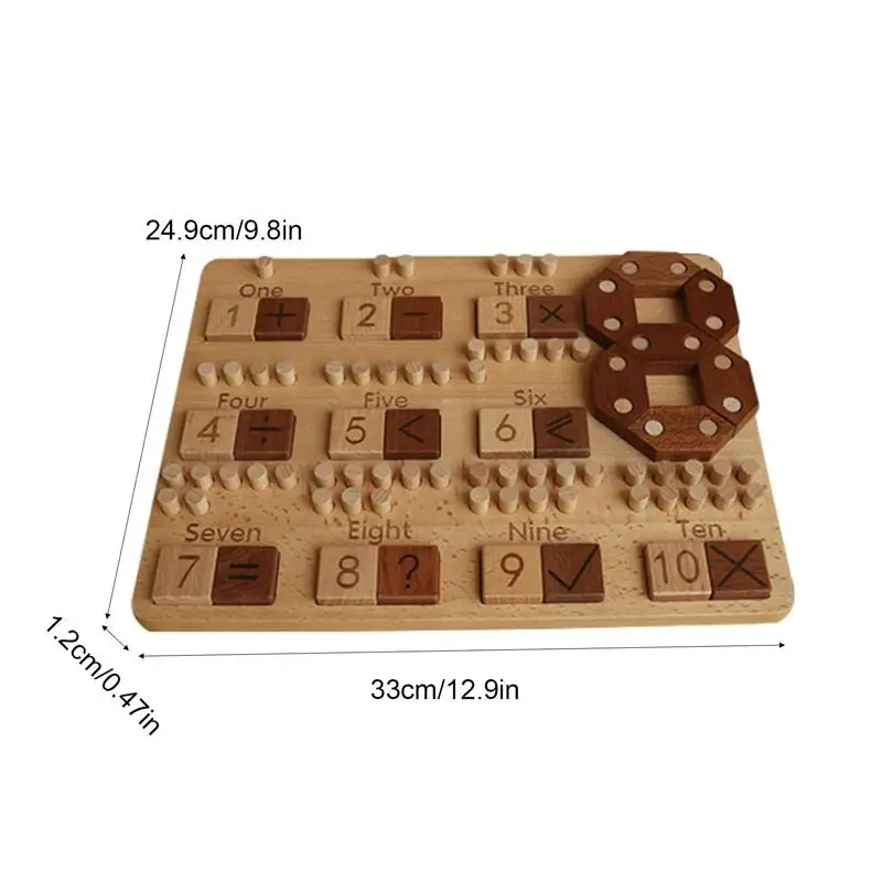 Tablero de matemáticas para niños, juego de combinación de números, juguetes educativos de conteo preescolar para niños, suma, resta, multiplicación y