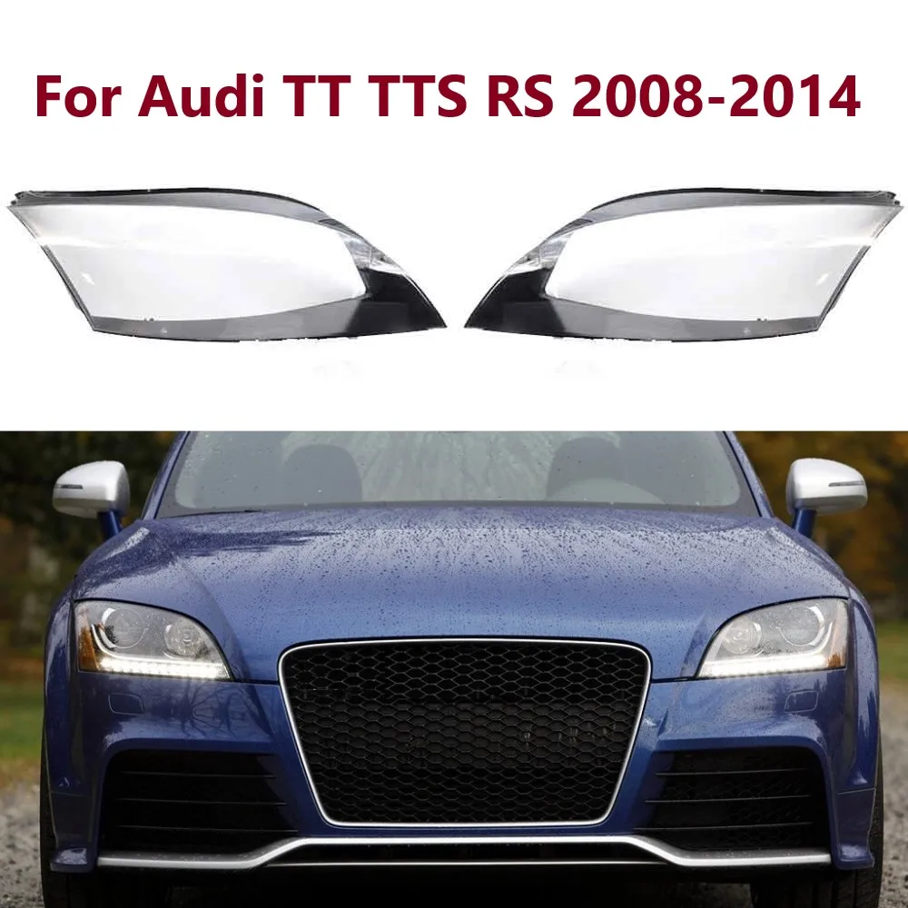 Cubierta de Faro Delantero para Audi TT TTS TT RS 2008 2009 2010 2011 2012 2013 2014, Pantalla de Faro, Carcasa de Lente de Cristal para Faro Delantero