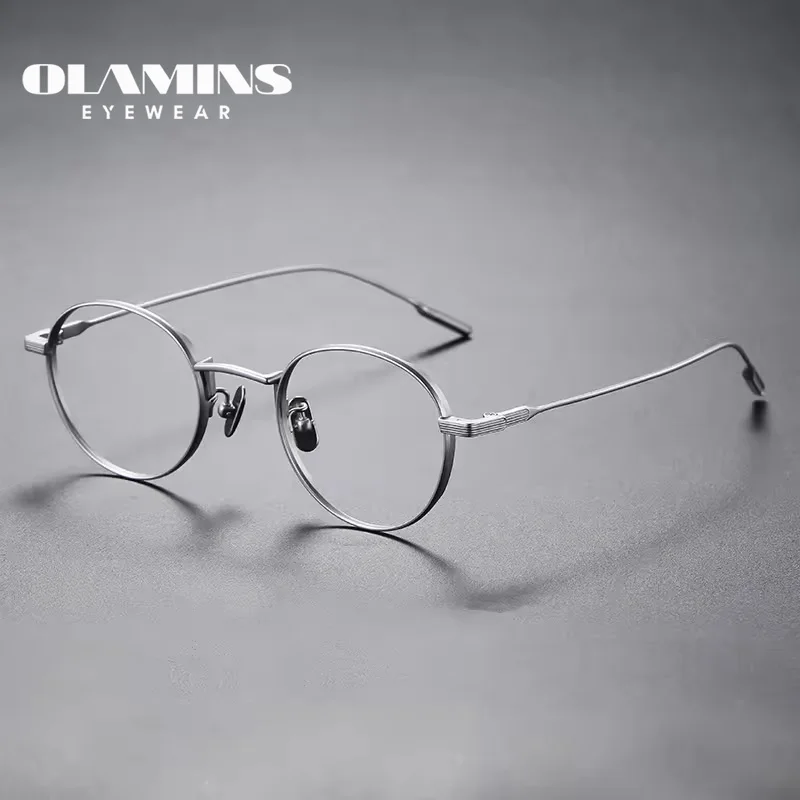 OLAMINS​ Customized Fashion Round Optical Frames Handmade Thick Glasses Eyewear For Men Women