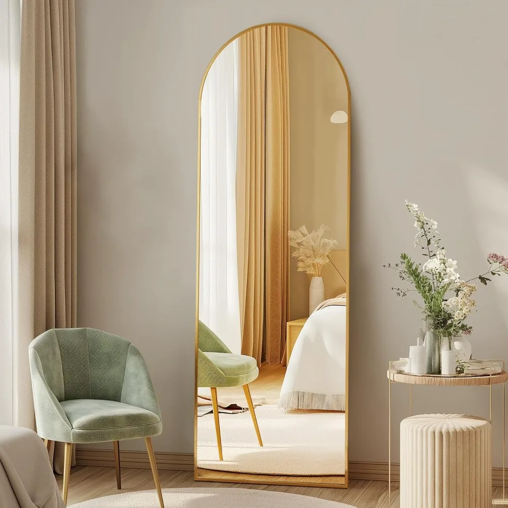 

Full Length Mirror with Stand 64"x21" Floor Standing Aluminum Frame for Bedroom Body Hanging Leaning Modern Simple