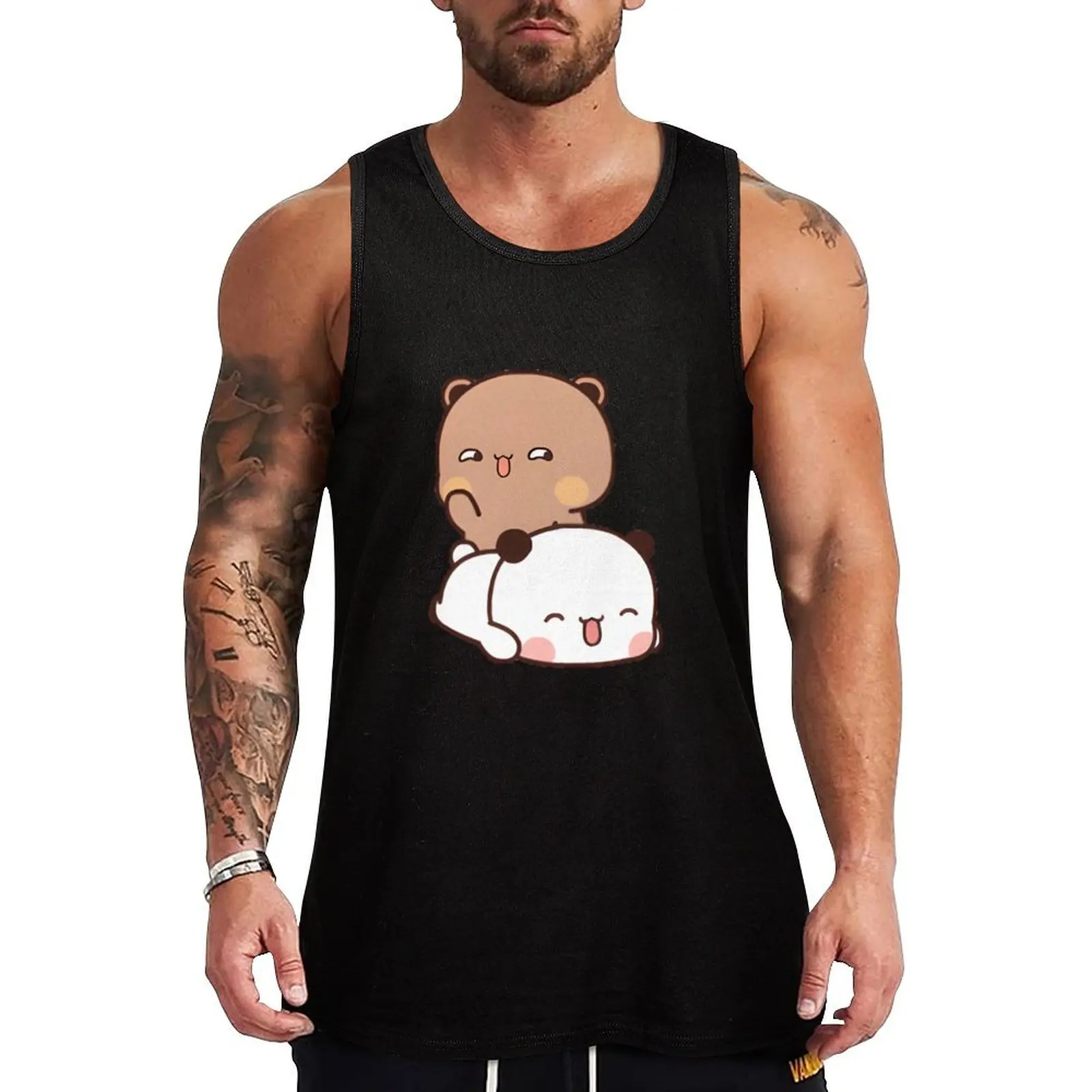 

Bubu & Dudu / Milk & Mocha / Panda and Brown bear Spanking Tank Top t-shirts for men anime t-shirts T-shirt man