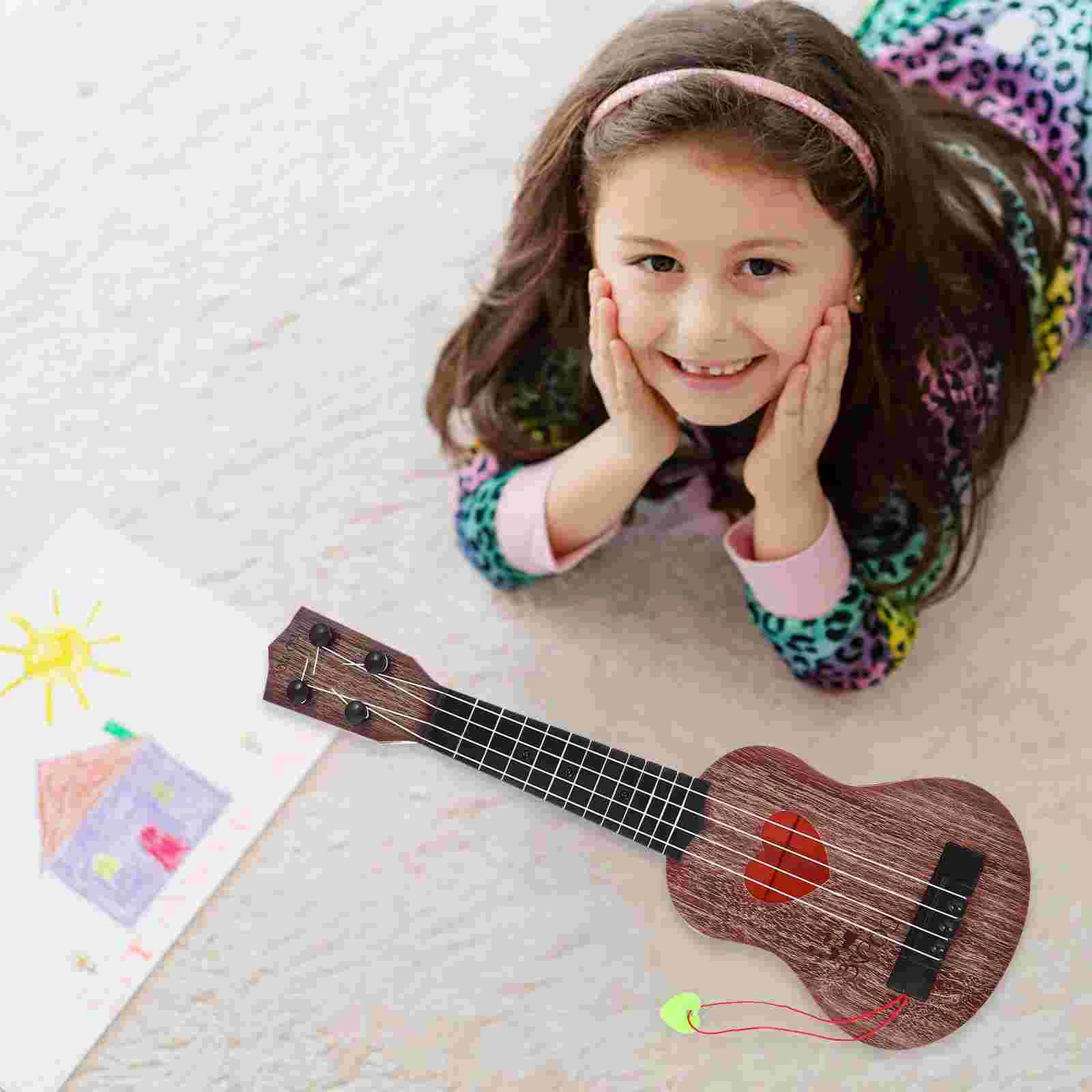 Chitarra per bambini Giocattolo musicale Strumento classico Ukulele in legno per principianti chitarra giocattolo per bambini chitarra per bambini ukulele