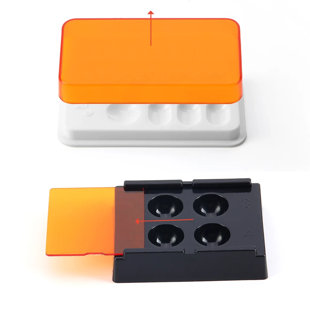 AZDENT 4 trous/8 trous boîte de rangement de placage dentaire dents Patch ombrage lumière mallette de rangement prothèse dentaire retenue molaire boîtes