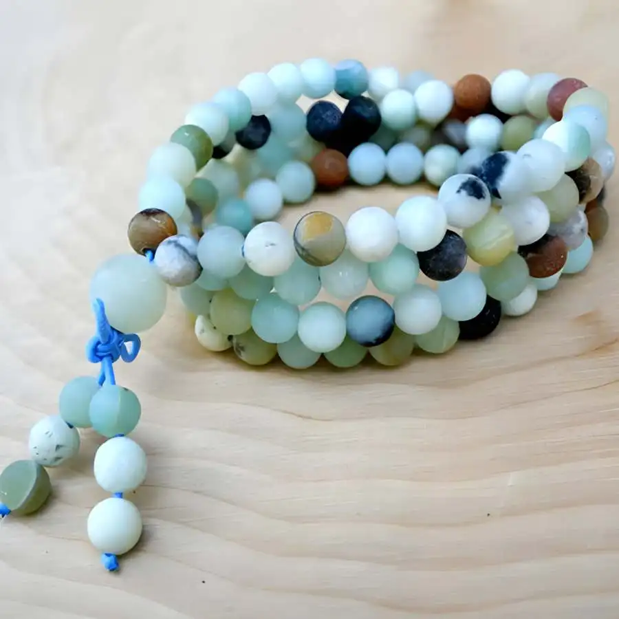 

Натуральный камень, 108 бусин, ожерелье-мала с кисточкой, молитвенная четки из драгоценных камней, священные богемские бусы с кисточкой, духовные чакры, тибетский буддийский стиль