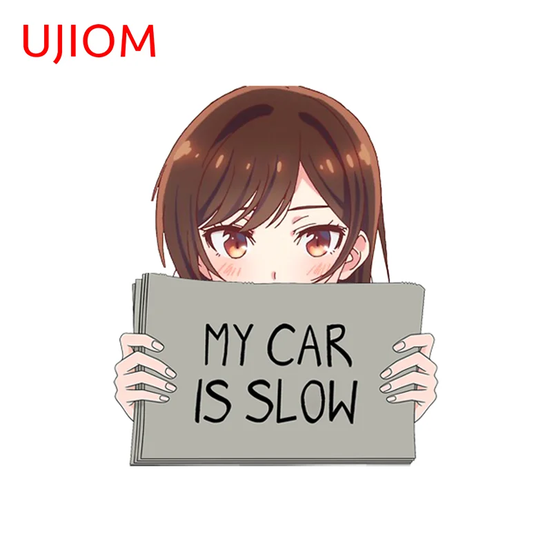 UJIOM Chizuru Mizuhara Peeking Warning Wall Sticker Attractive Hot Selling Murals Decal Suitable For Cupboard Windows Decor