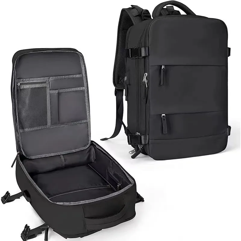 Zaino di grande capacità con compressione sottovuoto, USB esterno, viaggi d'affari, borsa per computer con separazione asciutta e bagnata, zaino cartable zaino